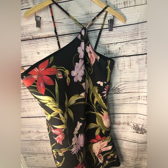 VENUS Black Asymmetrical Dress with Floral Accents 1X NWOT - Picture 5 of 14